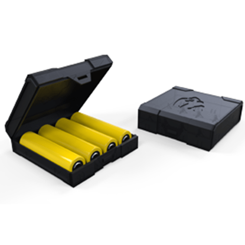 Chubby Gorilla Vaping Products - Quad Transparent Battery Case - Black