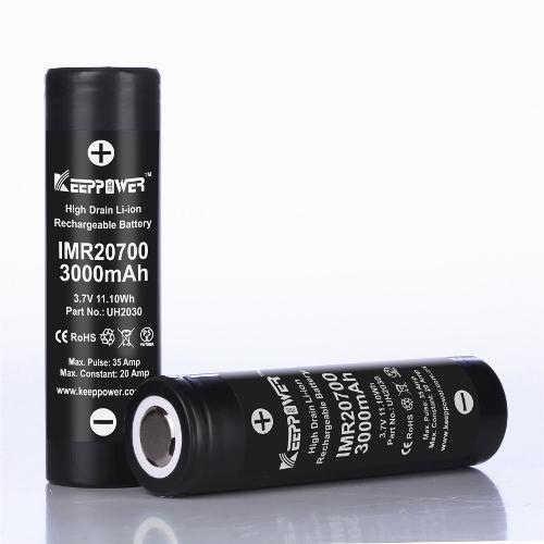 KeepPower High Drain 20700 Li-ion Battery 3000mAh